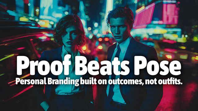 Proof Beats Pose - Personal Branding built on outcomes, not outfits.