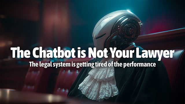 The Chatbot is Not Your Lawyer - The legal system is getting tired of the performance