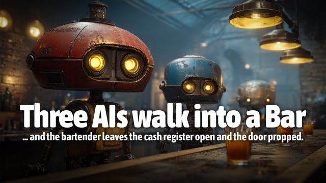 Three AIs Walk Into a Bar .